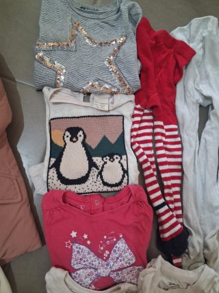 Lote Ropa Niña: Abrigo, Vestido, Mallas