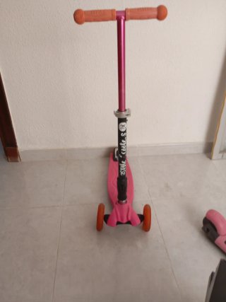 Patin 3 ruedas rosa 3Style