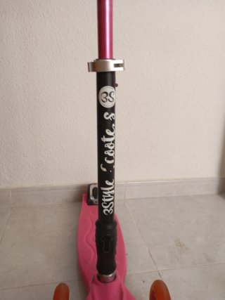 Patin 3 ruedas rosa 3Style