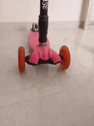 Patin 3 ruedas rosa 3Style