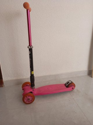Patin 3 ruedas rosa 3Style