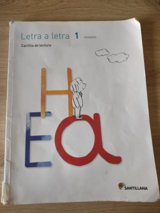 Letra a letra, 1 Primaria cartilla de lectura.
