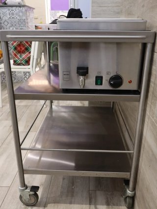 Carro caliente profesional con baño maría