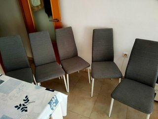 Pack 5 Sillas Comedor Tapizadas