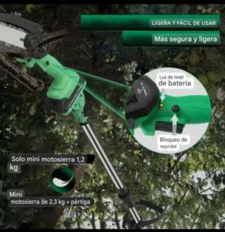Motosierra Telescópica Plegable (2 Baterías)