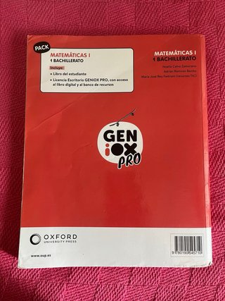 Matemáticas I 1 Bachillerato : Geniox
