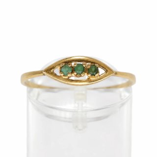 Anillo oro 18k con pedrería engastada