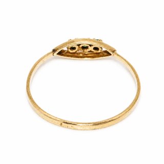 Anillo oro 18k con pedrería engastada