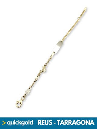 035-674 PULSERA ORO 18K PARA GRABAR NOMBRE