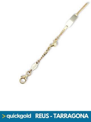 035-674 PULSERA ORO 18K PARA GRABAR NOMBRE