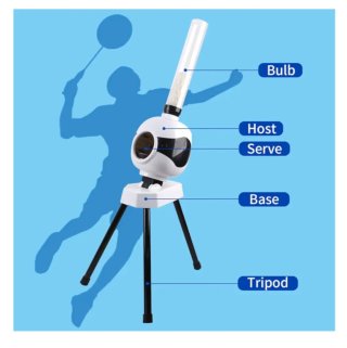Lanzador Bádminton Automático Portátil