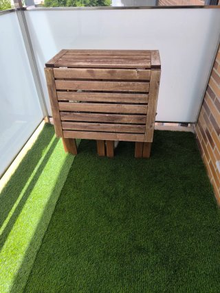 Mesa plegable madera terraza