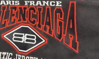Camiseta Balenciaga Paris France Negra Roja