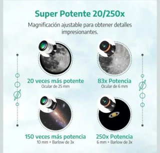 Telescopio Slokey 50080 25x-250x