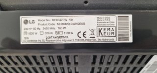 Microondas LG 20L Grill Blanco MH6042DW