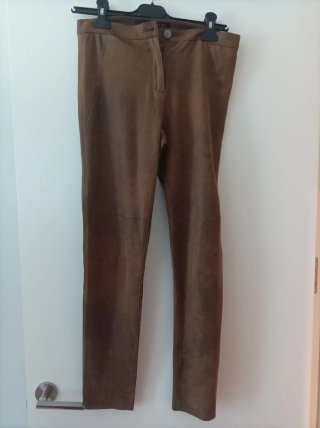 Pantalón Zara Ante Marrón Talla 36