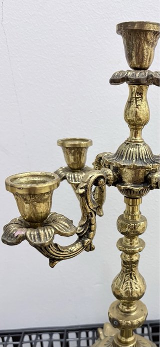 Candelabros de Bronce Dorado