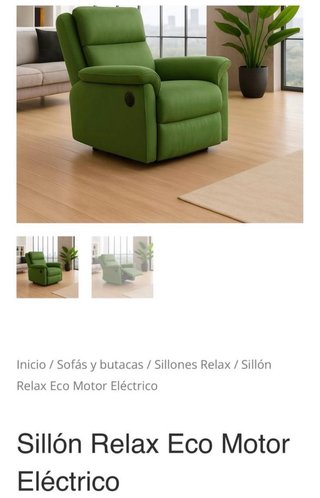 Sillón reclinable gris con reposapiés
