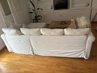 Sofá Chaise Longue Blanco Ikea