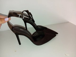 Tacones Zara Marrones Talla 38