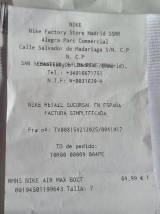 Nike Air Max Bolt Blancas Talla 38.5