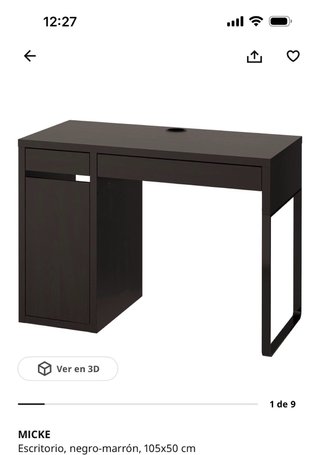 Escritorio IKEA MICKE Negro 105x50