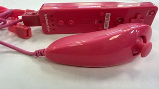 MANDO WII + NUNCHUCK PERIFERICO ROSA