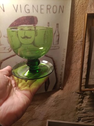 Original vintage    6 boles/copa postre glass