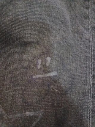 Jeans Tally Weijl grigio scuro con disegni a mano