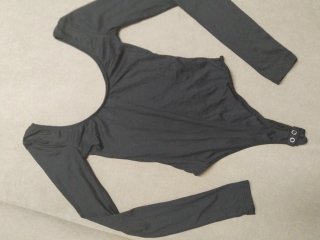 Body Bershka manga larga negro Talla S