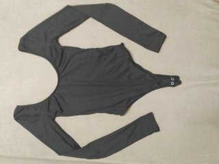 Body Bershka manga larga negro Talla S