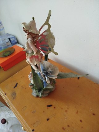 Figura Hada Decorativa Flores y Setas