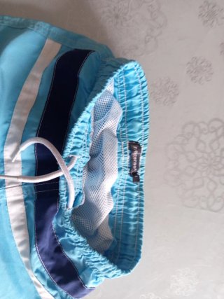 Bañador infantil azul con rayas