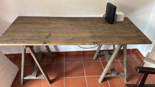 Mesa escritorio madera rústica Zara Home
