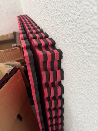 Suelo puzzle Rojo y Negro x4 Piezas