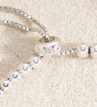 Pulsera Plata 925 Bolas Ajustable