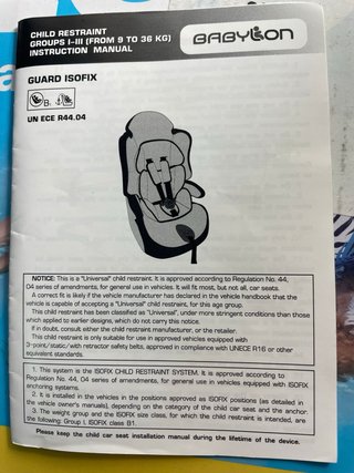 Silla de coche Baby Guard ISOFIX