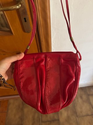 Borsa a tracolla rossa Nella Modena Made in Italy