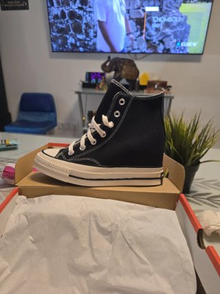 Converse Chuck 70 Wedge Hi Negras Talla 37