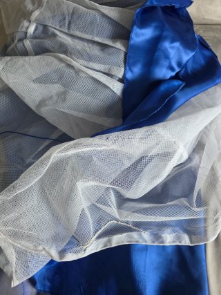 Vestido largo fiesta azul eléctrico