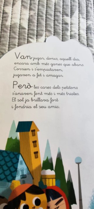 Cuatro libros en catalán menos uno.