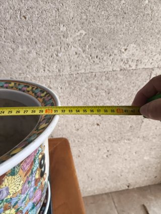 Macetero de cerámica multicolor Usado