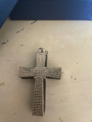 Ciondolo Croce Nero Argento