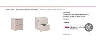 Mueble de baño Riva 60x40cm beige