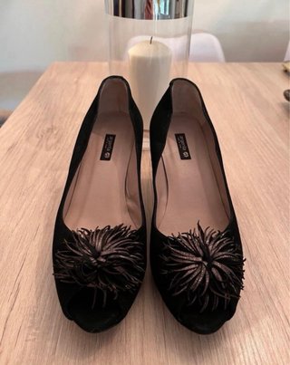 Zapatos Argenta Negros Tacón puestos una vez.