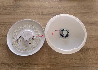 Plafón LED con altavoz Bluetooth y control remoto