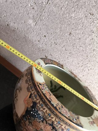 Macetero chino cerámica decorado