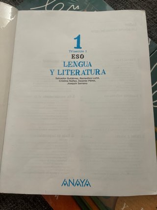 Lengua y literatura 1 ESO