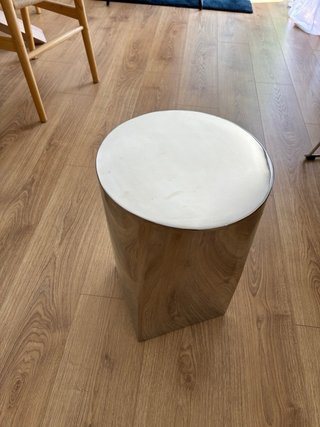 Mesa auxiliar cilíndrica acero inoxidable