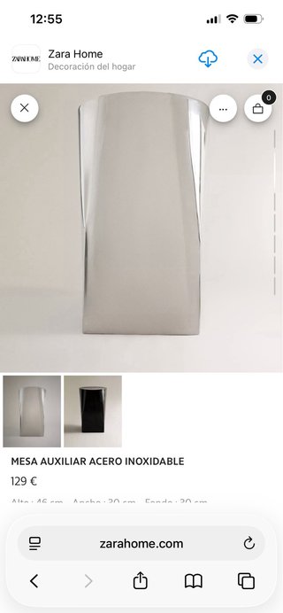 Mesa auxiliar cilíndrica acero inoxidable